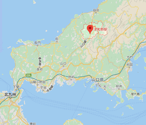 島根県津和野町の地図