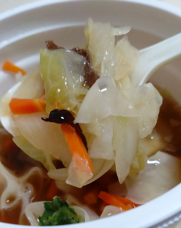 「Ｗガラの中華ワンタンスープ」の野菜